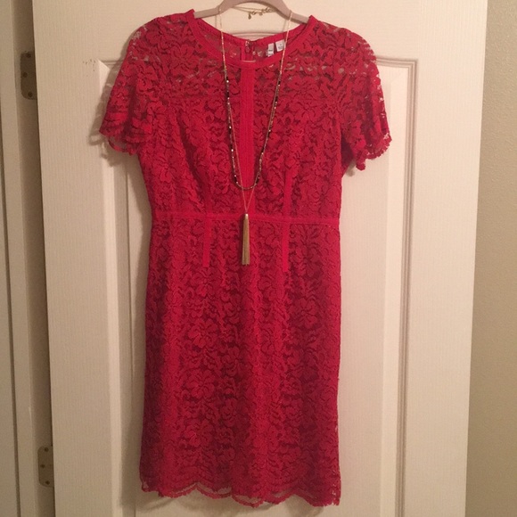 Elle Dresses & Skirts - Elle: Red Lace Dress Elle Dresses & Skirts - Elle: Red Lace Dress